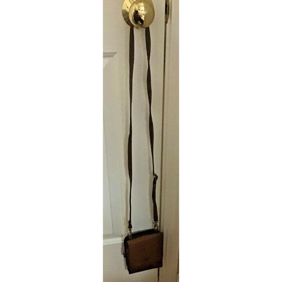 NO BRAND Brown LEATHER PURSE WITH LONG SHOULDER STRAP ( OKPTA1519426 ON SNAP) - Picture 9 of 10